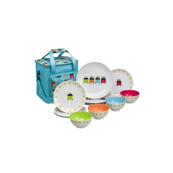 12 pcs Melamine Set with 16ltr Cooler Bag