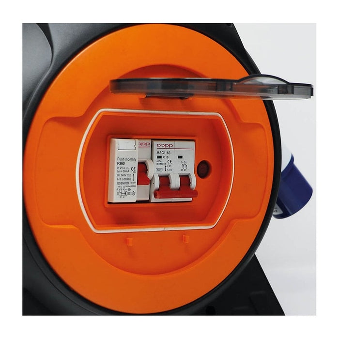 15M Roller Mobile Mains Power Unit with LED Light