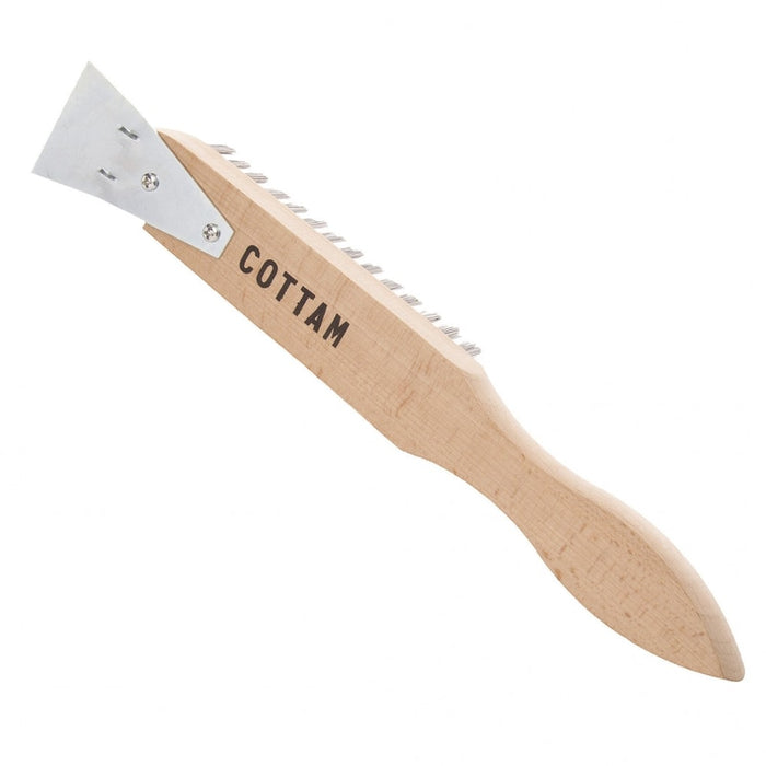 4 Row Steel Wire Brush w/ Scraper