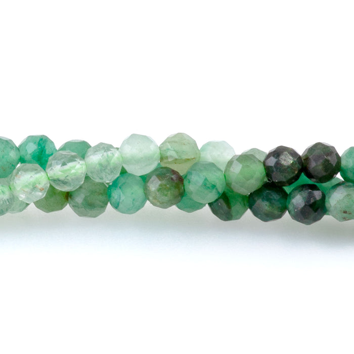 This is a Dakota Stones 3mm African Jade Banded Gemstone strand with faceted round beads in 15-16 inch strand.