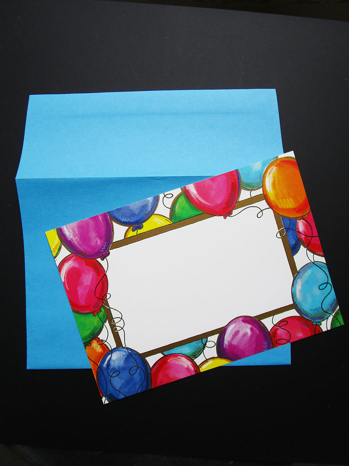 Balloon Border invite - Designs by Ginny