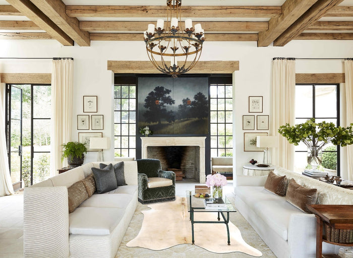 Beige Cowhide Rug #B4531
