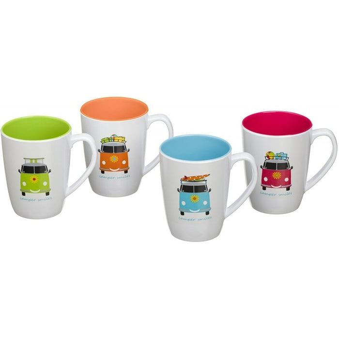 Camper Smiles Melamine Mug Set (Pack of 4)