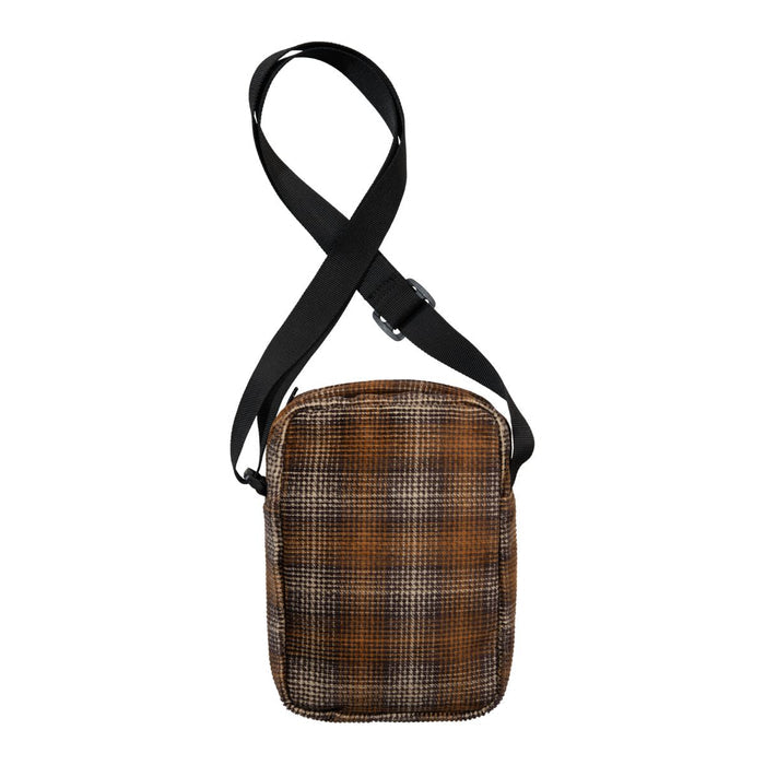 Carhartt Flint Shoulder Pouch Cord Wiley Check Hamilton Brown
