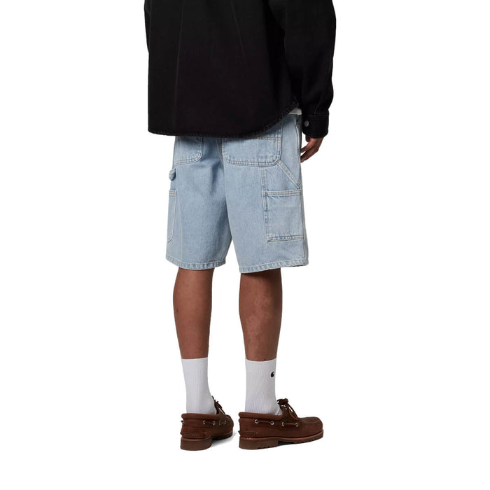 Carhartt WIP Single Knee Short Blue Heavy Stone Bleached