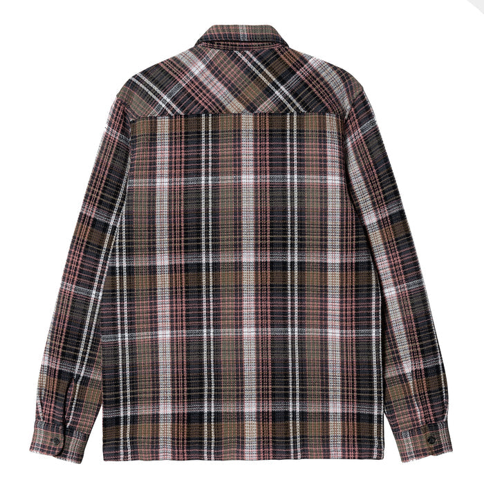 Carhartt WIP Valmon L/S Hemd Valmon Check Hamilton Brown