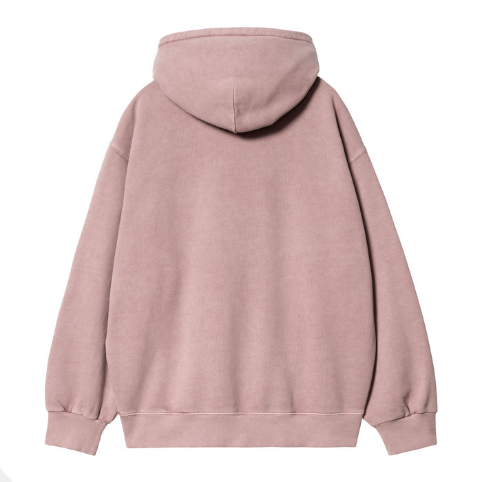 Carhartt WIP Vista Sweat Hoodie Glassy Pink Garment Dyed