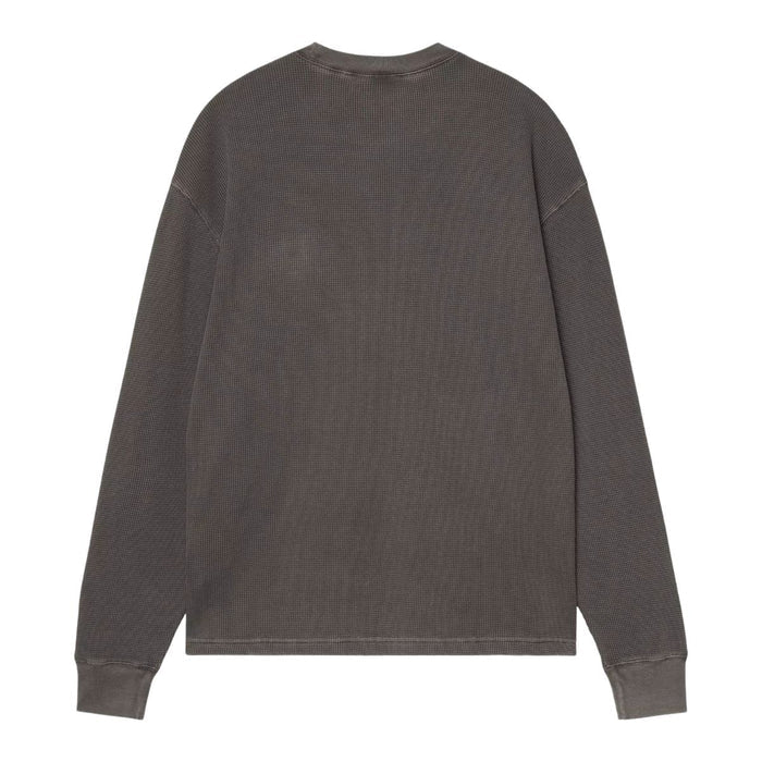 Carhartt WIP Waffle Vista Longsleeve Black Garment Dyed