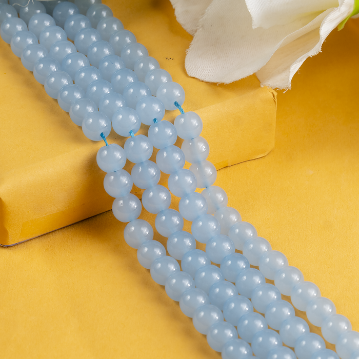 Chalcedony Dyed Beads, Natural Round Crystal Beads 6mm to 10mm