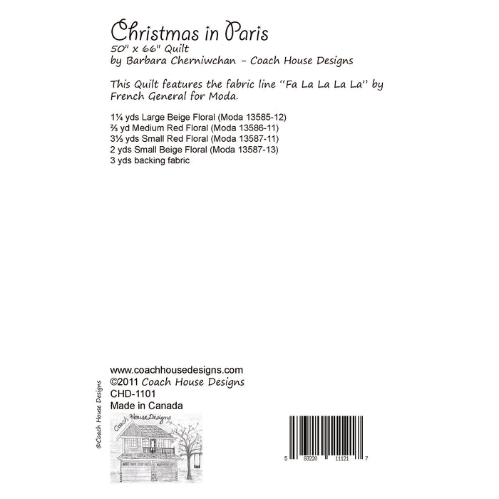 Christmas in Paris Quilt Pattern