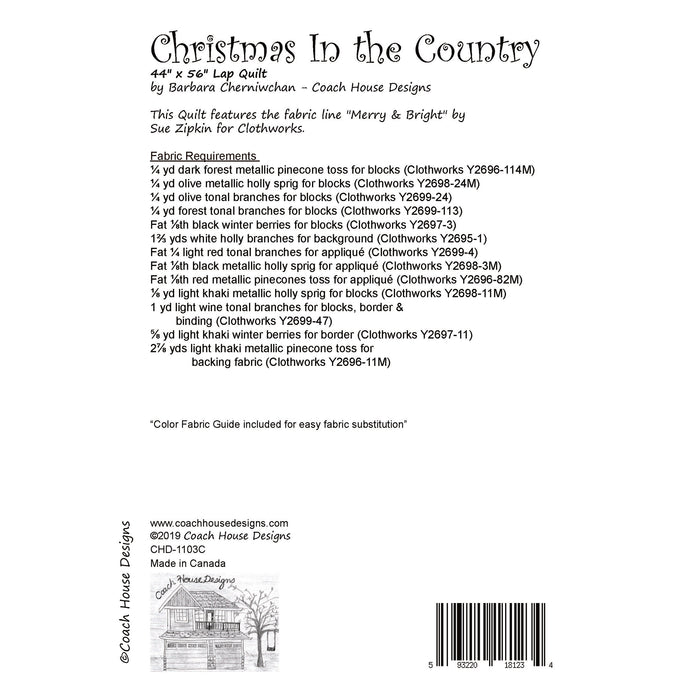 Christmas in the Country (Clothworks) Downloadable PDF Quilt Pattern