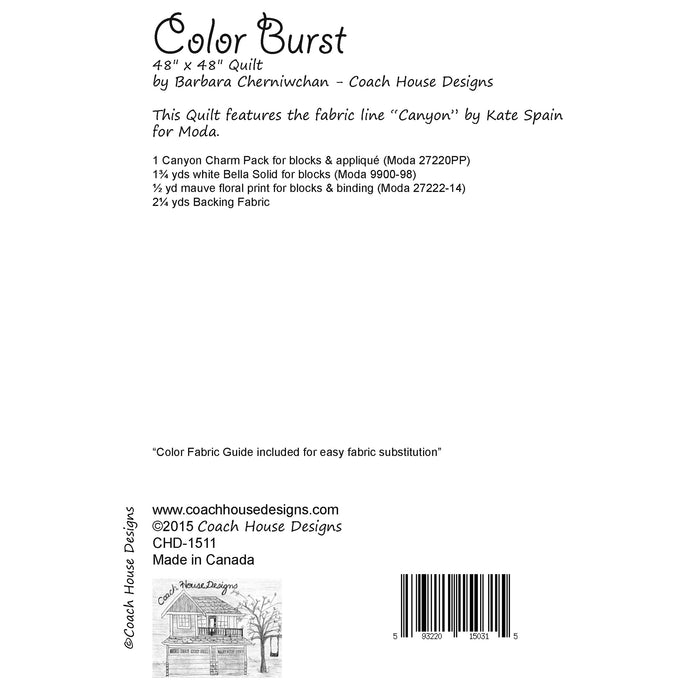 Color Burst Quilt Pattern