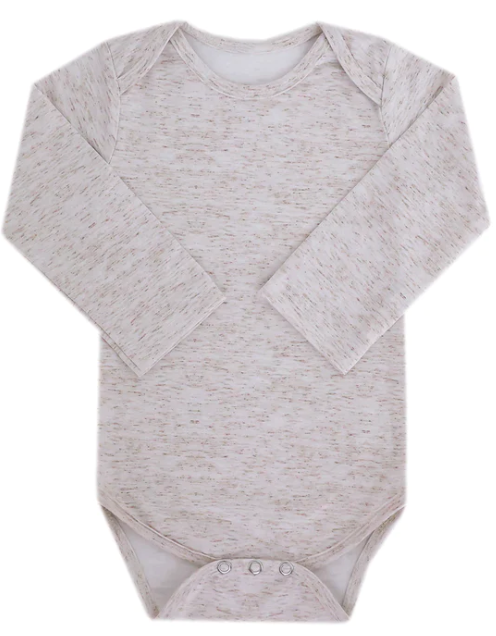 Copper Pearl Long Sleeve Bodysuit - Oat