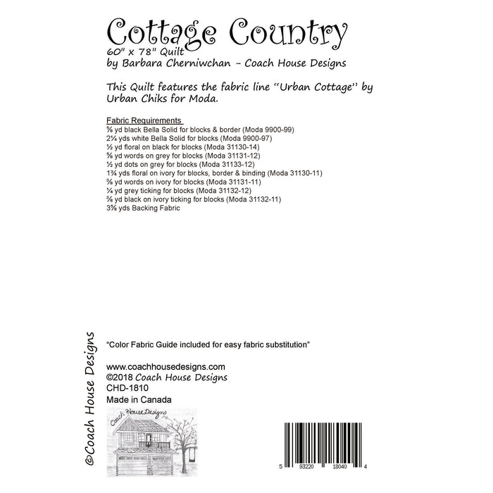 Cottage Country Downloadable PDF Quilt Pattern