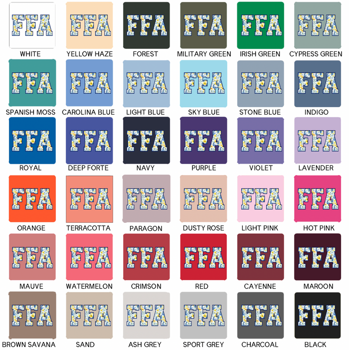 FFA Watercolor Floral– Crewneck