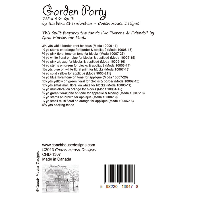 Garden PartyQuilt Pattern