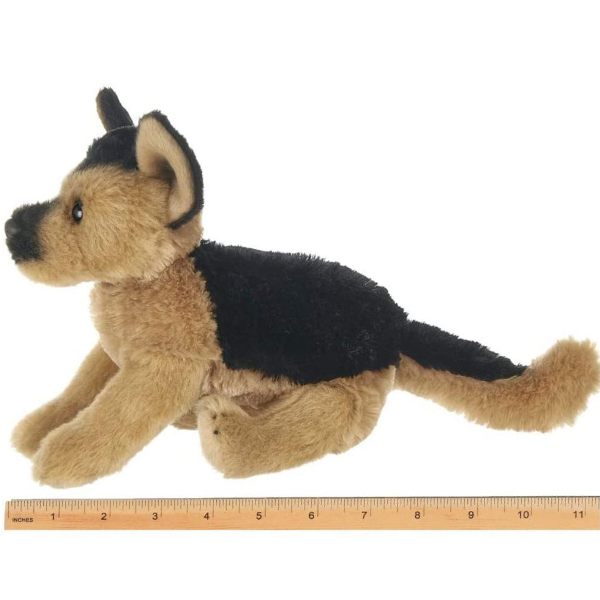 German Shepherd Plush Stuffed Animal Puppy Dog Lil' Chief Measuring Horizontally