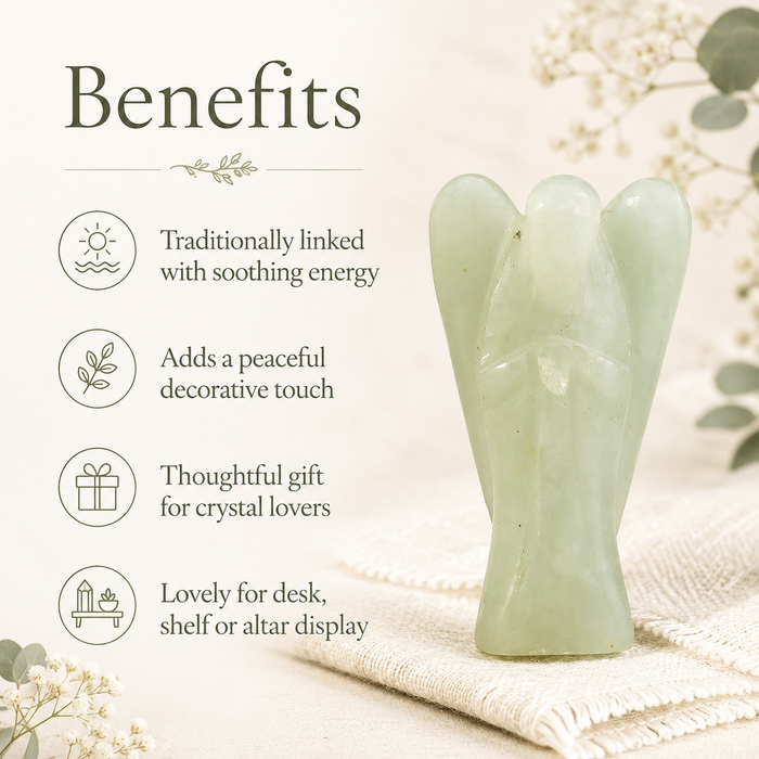 Green Aventurine Crystal Angel Pocket Guardian