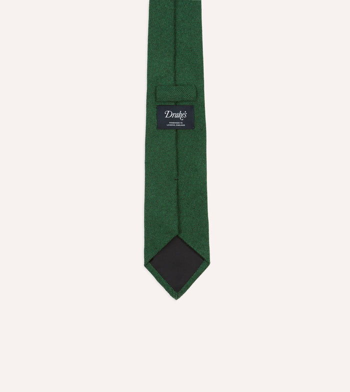 Green Pure Cashmere Solid Tipped Tie