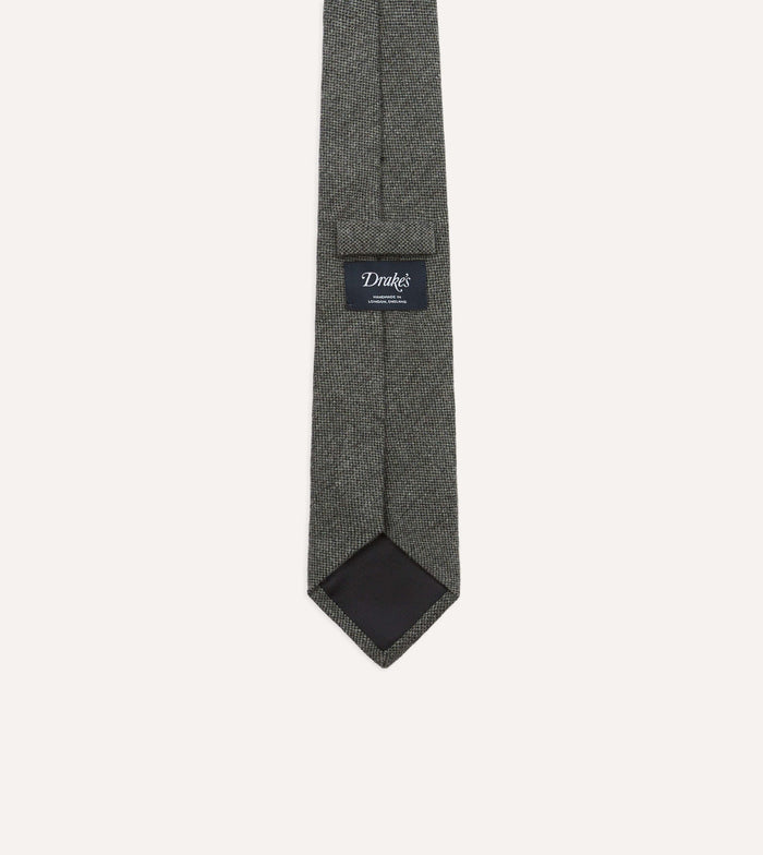 Grey Pure Cashmere Solid Tipped Tie