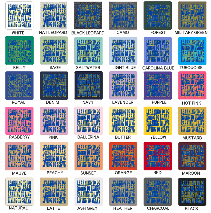 Groovy FFA Motto COLOR– Infant/Toddler/Youth