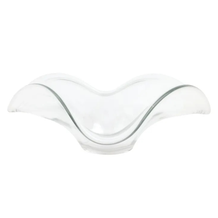 Hibiscus Glass Clear Large Bowl - Becket Hitch