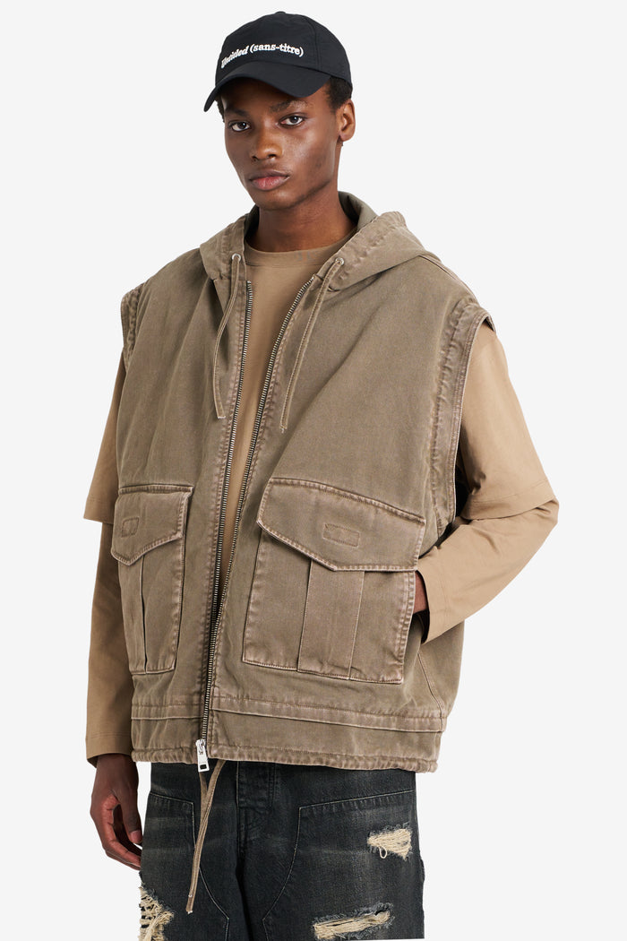 ETUDES STUDIO HOODIE DENIM JACKET TAN 8