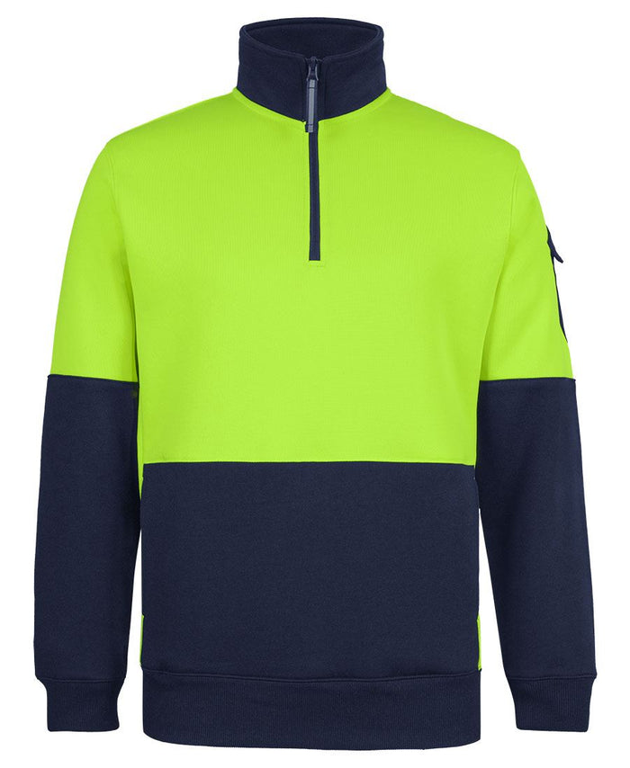 JB's 350gsm Hi Vis 1/2 Zip Trade Fleece Jumper 6CHVH
