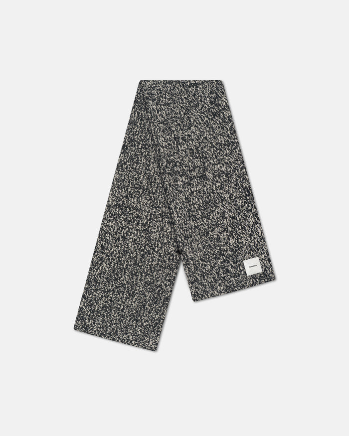 Lance - Wool scarf - Black/White