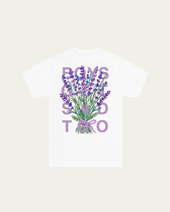 LAVENDER WHITE TEE