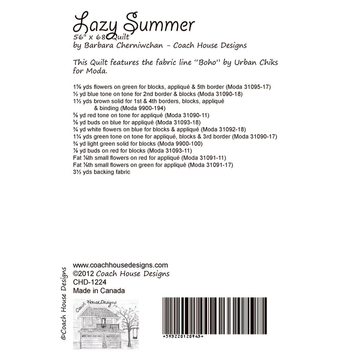 Lazy Summer Quilt Pattern