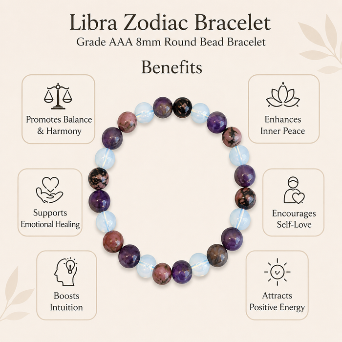 Libra Zodiac Crystal Bracelet, Libra Gifts