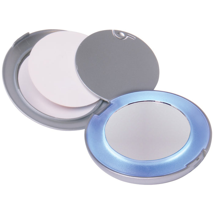 Lighted Compact Mirror Open and Lightup