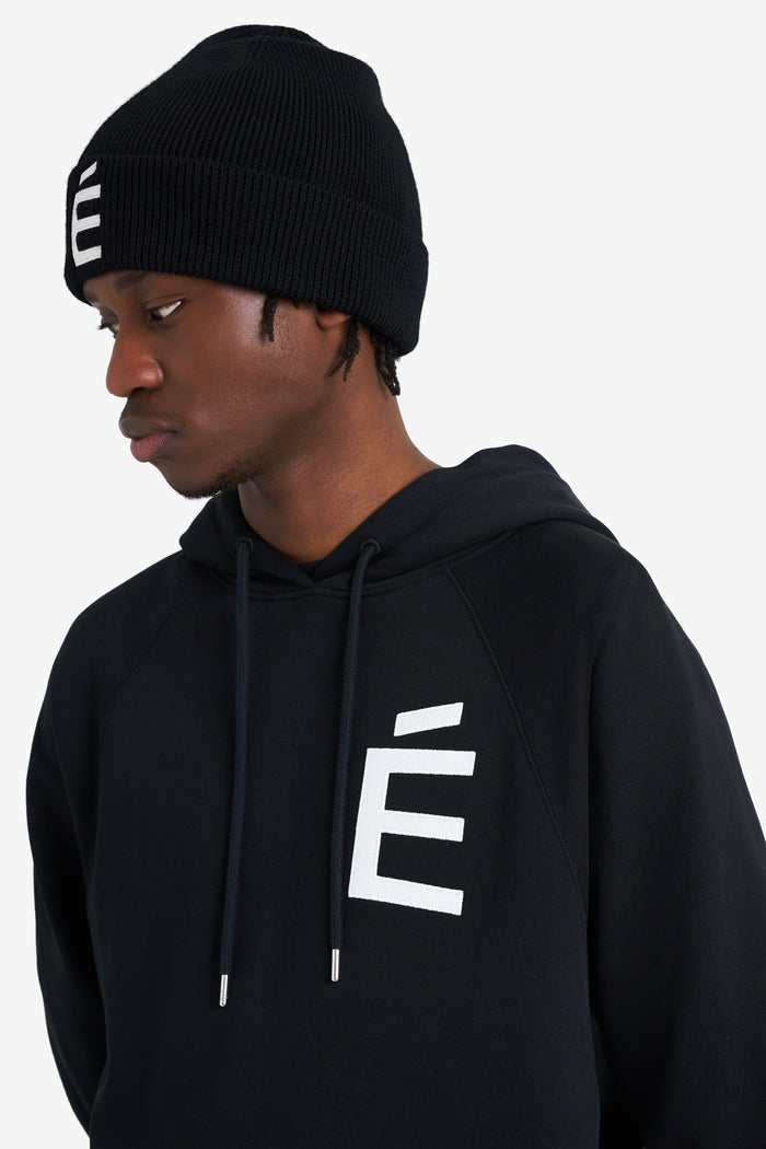 ETUDES STUDIO LOOSE HOODIE BIG E BLACK 4