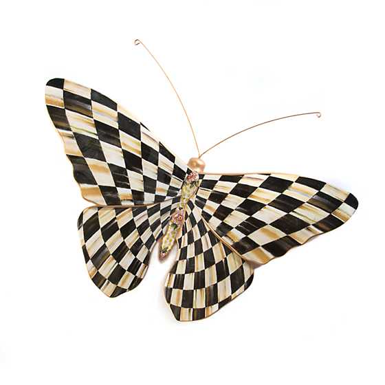 Mackenzie Childs Butterfly Wall Decor Courtly Check Large