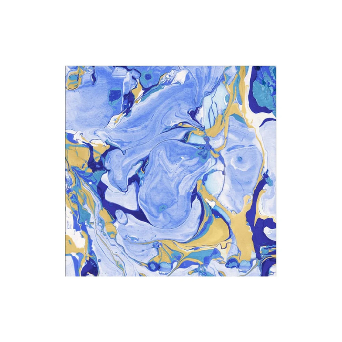 Marbled Blue Cocktail Napkins - Becket Hitch
