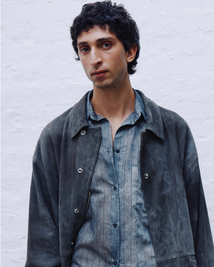 Melesio - Suede Jacket - Dark Grey