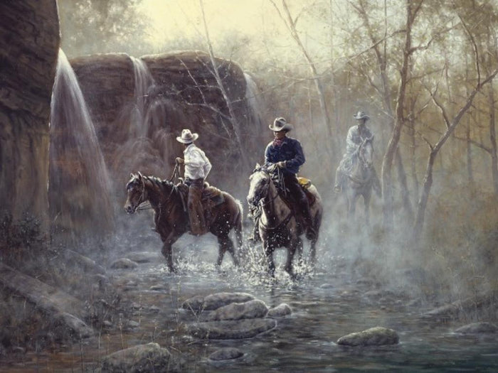Jack Terry Misty Trail Western Cowboy Art Prints