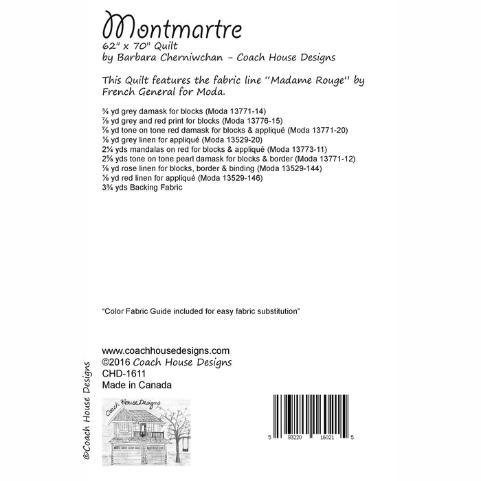 Montmartre Quilt Pattern