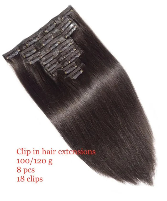 Natural Black Clip-In Hair Extensions | Body Wave, Water Wave & Curly Styles