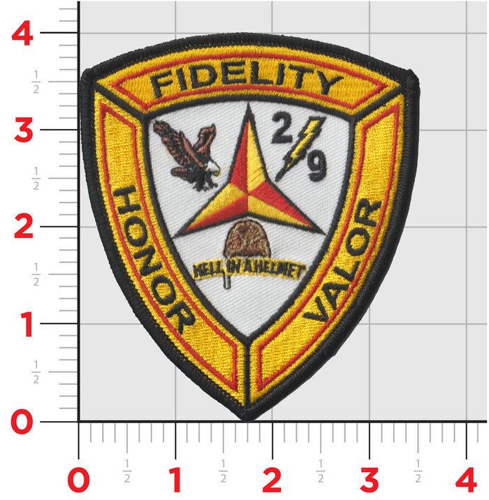 Officially Licensed 2nd Battalion 9th Marines Hell in a Helmet Patches