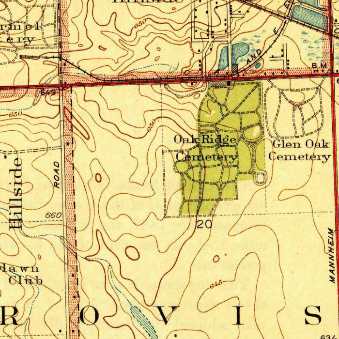 Old Map of Hinsdale, Illinois by USGS, 1927 – Downers Grove, La Grange & Salt Creek