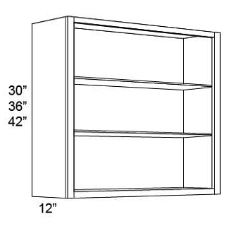 NO DOOR WALL CABINET - FOR GLASS DOORS - Fabuwood Fusion Blanc