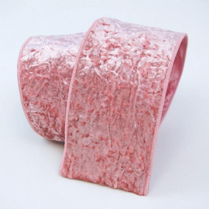 Pink Velvet Crush Ribbon 4"X10YD