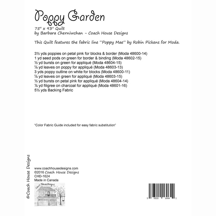 Poppy Garden Quilt Pattern