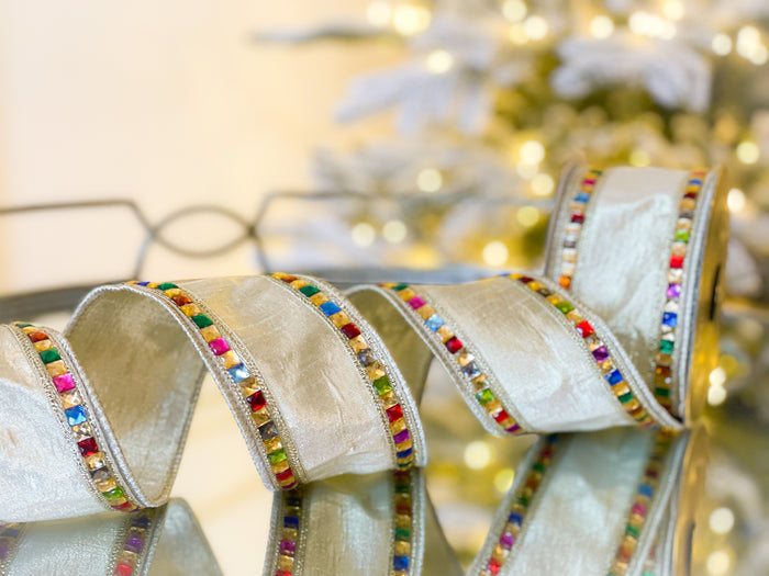 Rainbow Jewel Platinum Ribbon