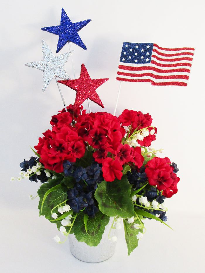 Red, Silver & Blue Stars