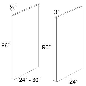REFRIGERATOR END PANEL Metro Gray