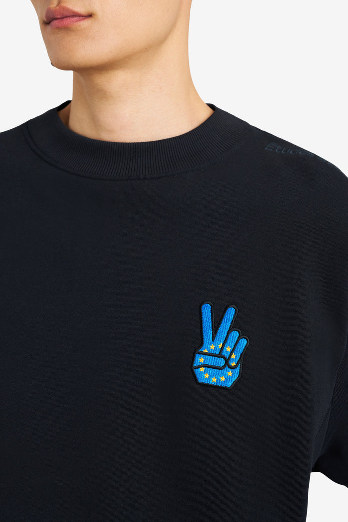 ETUDES STUDIO RELAX CREW NECK PEACE BLACK 4