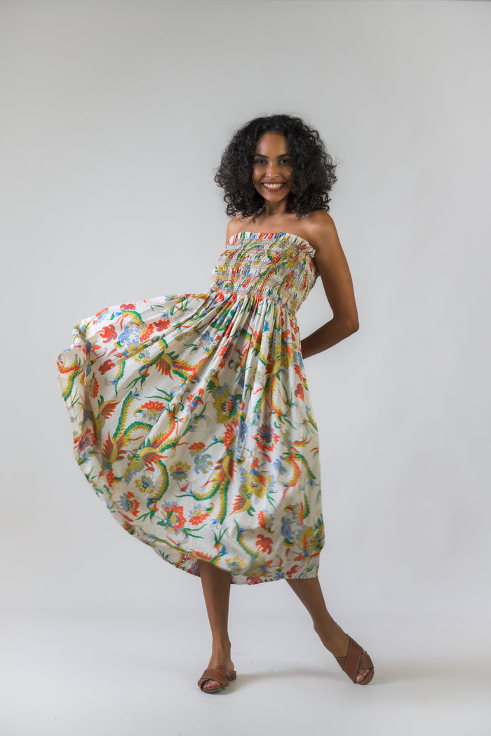 Rhea Raveena Smoked Dress Multicolor / S/M